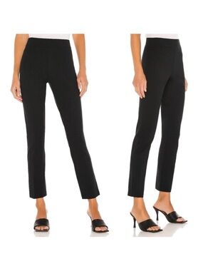 Spanx Perfect Fit Slim Straight Ponte Pants Womens Small Petite Black High Rise